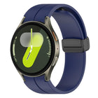 xDfind Fold Magnetic Black Buckle Silicone Watch Band