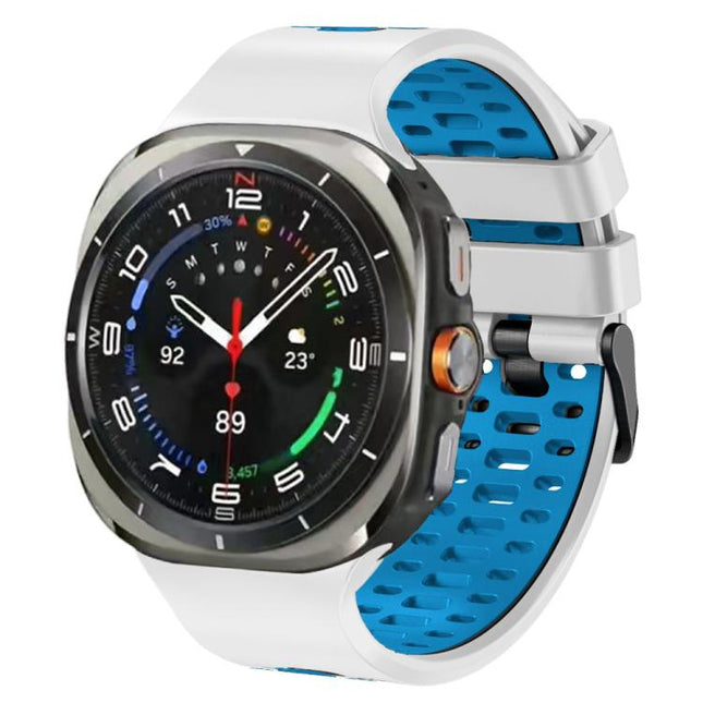 Two Color Silicone Breathable Watch Band