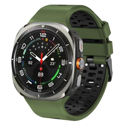 Two Color Silicone Breathable Watch Band