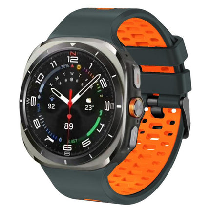 Two Color Silicone Breathable Watch Band