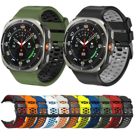 Two Color Silicone Breathable Watch Band, For Samsung Galaxy Watch Ultra 47mm / Ultra 2025 - DealBuddy