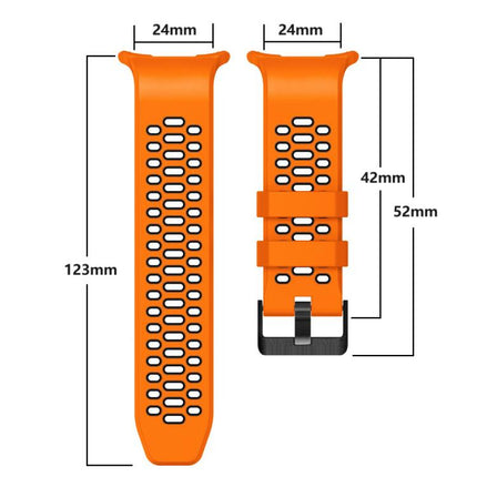 Two Color Silicone Breathable Watch Band