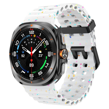 Dual Buckle Colorful Dots Silicone Watch Band