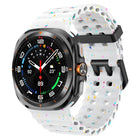 Dual Buckle Colorful Dots Silicone Watch Band