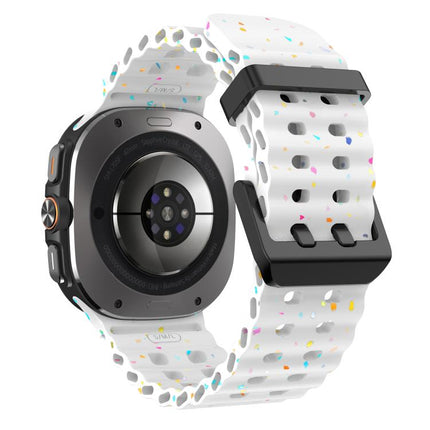 Dual Buckle Colorful Dots Silicone Watch Band