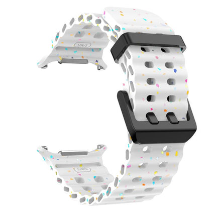 Dual Buckle Colorful Dots Silicone Watch Band