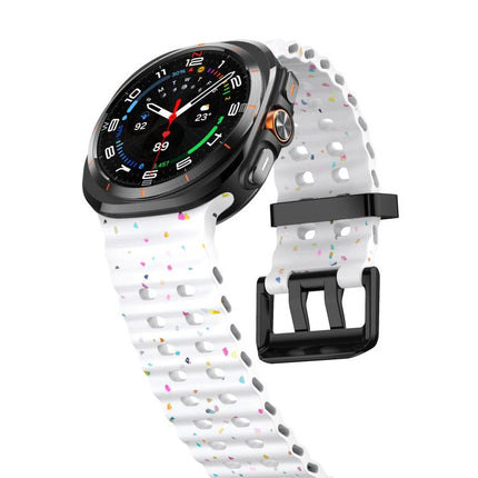 Dual Buckle Colorful Dots Silicone Watch Band
