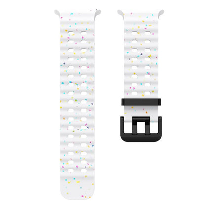 Dual Buckle Colorful Dots Silicone Watch Band