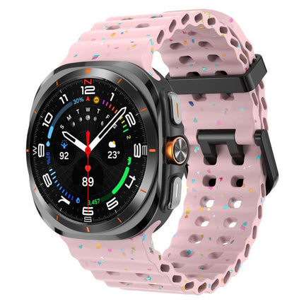 Dual Buckle Colorful Dots Silicone Watch Band