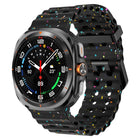 Dual Buckle Colorful Dots Silicone Watch Band