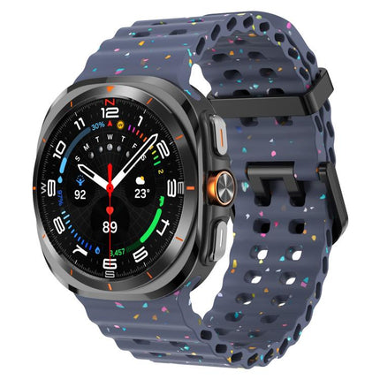 Dual Buckle Colorful Dots Silicone Watch Band