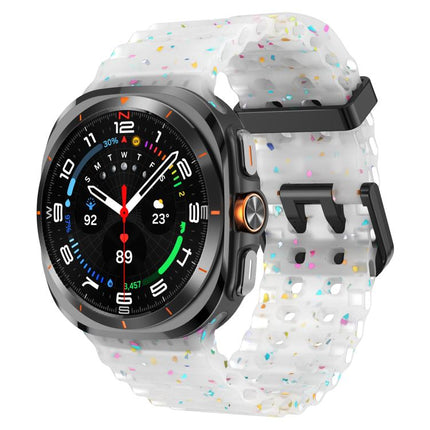 Dual Buckle Colorful Dots Silicone Watch Band