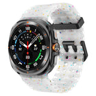 Dual Buckle Colorful Dots Silicone Watch Band