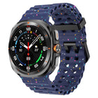 Dual Buckle Colorful Dots Silicone Watch Band