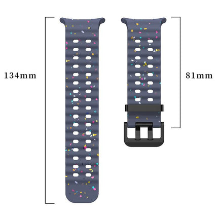Dual Buckle Colorful Dots Silicone Watch Band