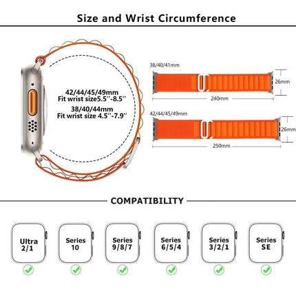 xDfind Aline Nylon Loop Watch Band, For Apple Watch 46mm / 49mm / 45mm / 44mm, For Apple Watch 42mm / 41mm / 40mm / 38mm - DealBuddy