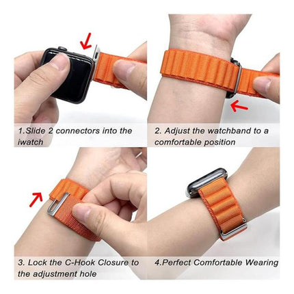 xDfind Aline Nylon Loop Watch Band, For Apple Watch 46mm / 49mm / 45mm / 44mm, For Apple Watch 42mm / 41mm / 40mm / 38mm - DealBuddy
