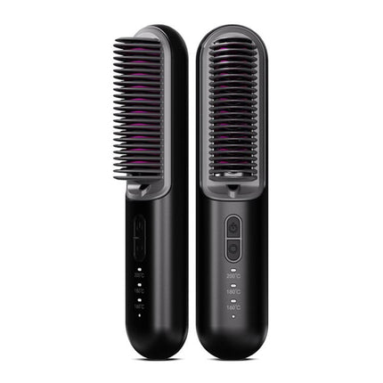 K-SKIN KD382S Negative Ion Hair Care Type-C Wireless Hair Straightening Comb, KD382S (Black), KD382S (Purple) - DealBuddy