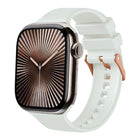 Plain Solid Color Rose Gold Buckle Silicone Watch Band