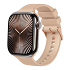 Plain Solid Color Rose Gold Buckle Silicone Watch Band