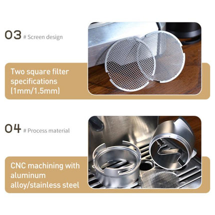For Breville 8 Series Coffee Machine Handle Rotary Dosing Cup Mug Coffee Powder Feeder - DealBuddy