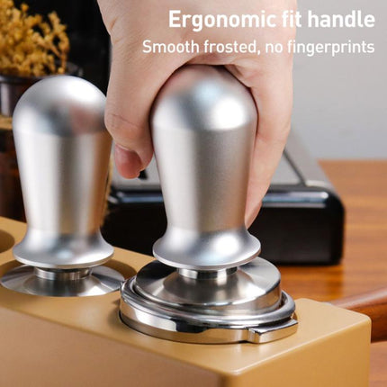 Stainless Steel Coffee Powder Hammer Pressure Powder Tampon, 51mm Black, 53mm Black, 51mm Silver, 53mm Silver, 58mm Silver - DealBuddy