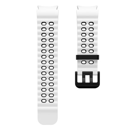 Ocean Dual-Row Hole Two Color Silicone Watch Band
