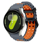 Ocean Dual-Row Hole Two Color Silicone Watch Band, For Samsung Galaxy Watch 7 40 / 44mm - DealBuddy