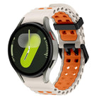 Ocean Dual-Row Hole Two Color Silicone Watch Band