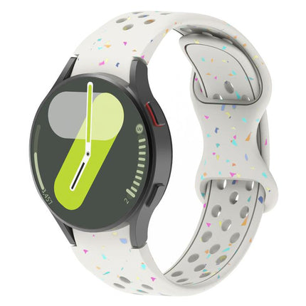 Eco-Friendly Granular Colorful Dots Silicone Watch Band, For Samsung Galaxy Watch 7 40 / 44mm