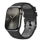 Trapezoid Two Color Silicone Watch Band