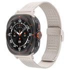 Integrated Buckle Embossed Milanese Metal Watch Band