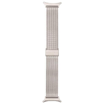 Integrated Buckle Embossed Milanese Metal Watch Band
