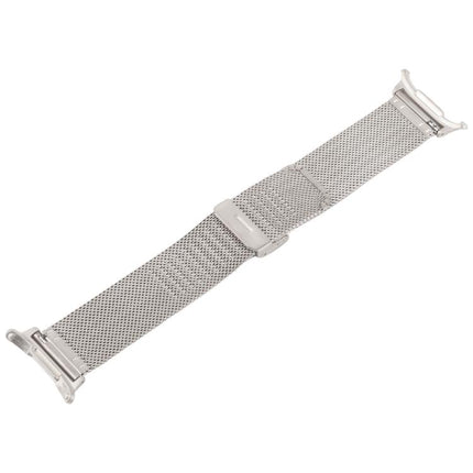 Integrated Buckle Embossed Milanese Metal Watch Band