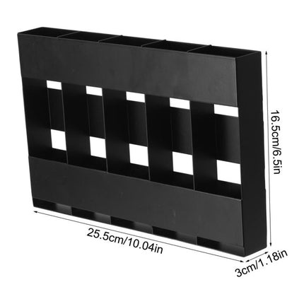 Five-grid Straw Cutlery Metal Storage Rack Kitchen Organizer, without Soft Magnetic Sheet, with 12pcs Soft Magnetic Sheet - DealBuddy