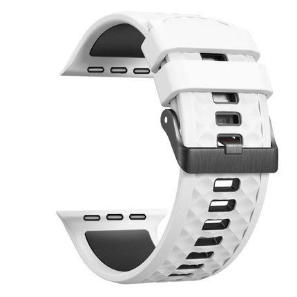 Diamond Texture Two Color Silicone Watch Band, For Apple Watch 46mm / 49mm / 45mm / 44mm - DealBuddy