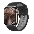 Diamond Texture Two Color Silicone Watch Band