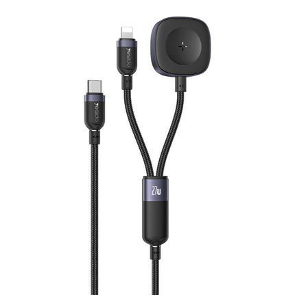 Yesido CA136L 27W USB-C / Type-C to 8 Pin & iWatch 2 in 1 Charging Cable