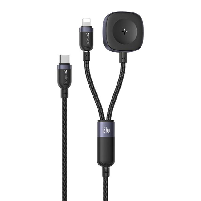 Yesido CA136L 27W USB-C / Type-C to 8 Pin & iWatch 2 in 1 Charging Cable