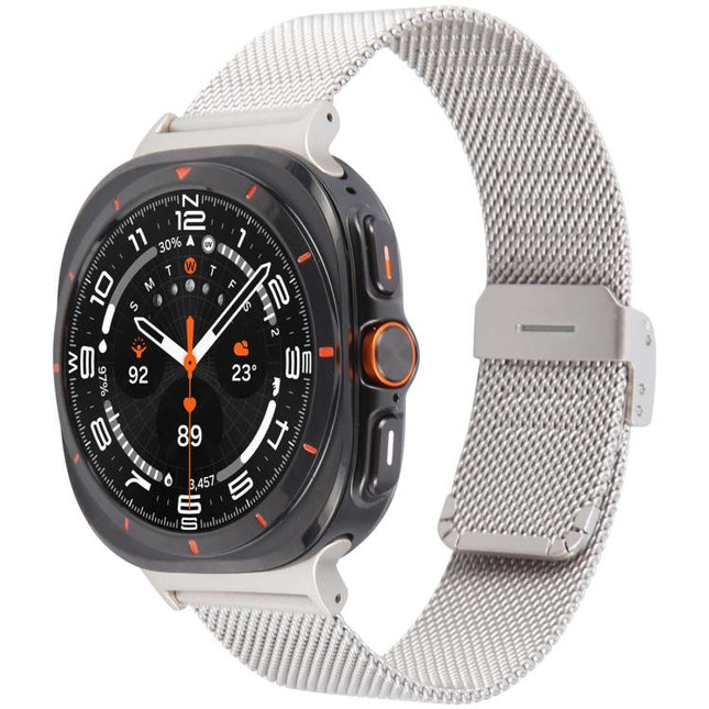Milanese Integrated Buckle Metal Watch Band