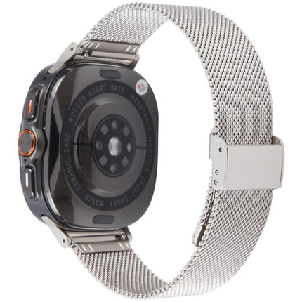 Milanese Integrated Buckle Metal Watch Band