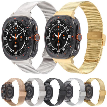 Milanese Integrated Buckle Metal Watch Band