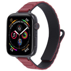 For Apple Watch 42mm / 41mm / 40mm / 38mm / Black+Wine Red Black