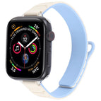 For Apple Watch 42mm / 41mm / 40mm / 38mm / Silver+Blue White
