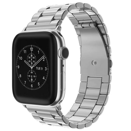 xDfind Three Beads Fold Buckle Stainless Steel Watch Band, For Apple Watch 42 / 44 / 45 / 46 / 49mm, For Apple Watch 38 / 40 / 41 / S10 42mm - DealBuddy