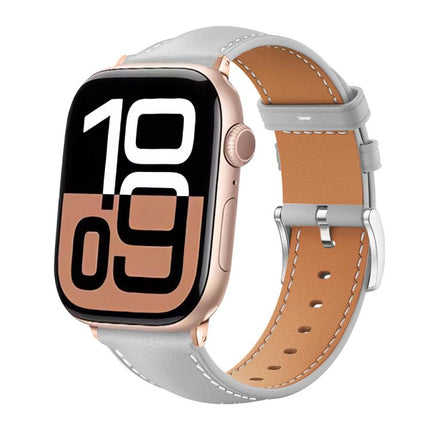 xDfind Black Shark Fine Grain Leather Watch Band, For Apple Watch 42 / 44 / 45 / 46 / 49mm, For Apple Watch 38 / 40 / 41 / S10 42mm - DealBuddy