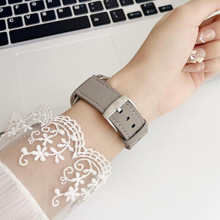 xDfind Black Shark Fine Grain Leather Watch Band, For Apple Watch 42 / 44 / 45 / 46 / 49mm, For Apple Watch 38 / 40 / 41 / S10 42mm - DealBuddy