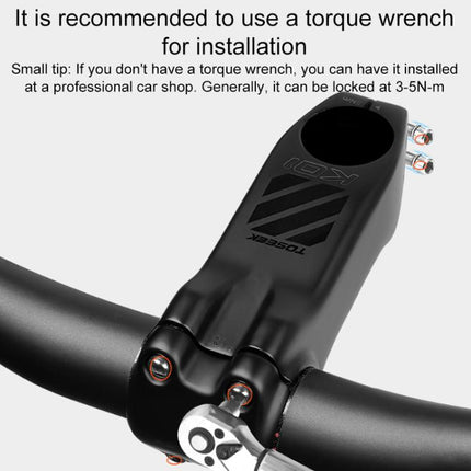 TOSEEK K01 Road Mountain Bike Carbon Fiber Handlebar Riser Faucet