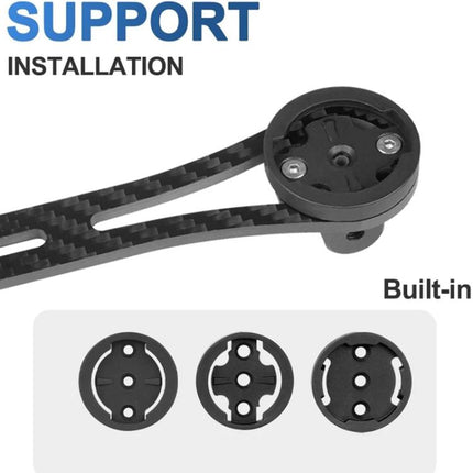 TOSEEK Carbon Fiber Bicycle Road Bike Integrated Handlebar Meter Bracket - DealBuddy