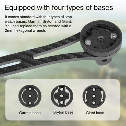 TOSEEK Carbon Fiber Bicycle Road Bike Integrated Handlebar Meter Bracket - DealBuddy